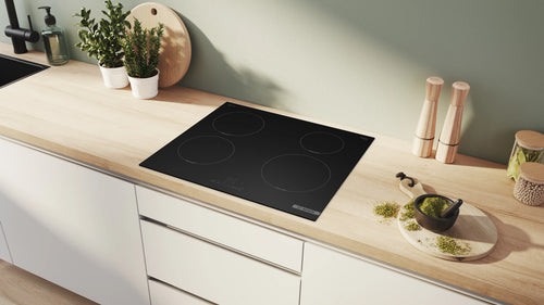 Bosch PIE61ABB5E - Black 60cm Induction Hob - 4 Zone - TouchControl