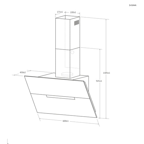 Haier HADG6CBS4BWIFI - Black 60cm Wall Mounted Cooker Hood - WiFi Enabled - A++ Energy