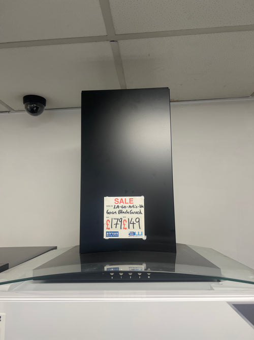 Luxair LA-60-ARTIS-BLK Cooker Hood - Black - Ex Display