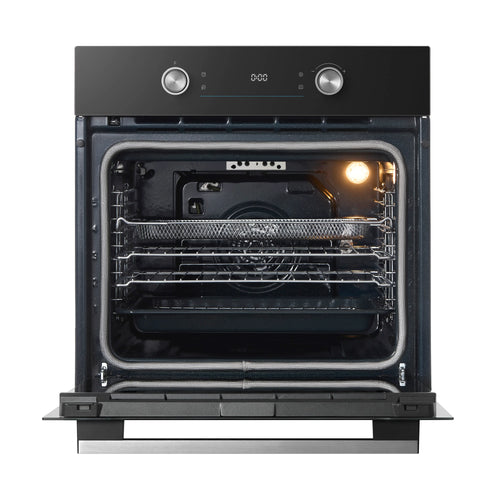 Midea MBO65P90E3-BK - Black 71L Built-in Single Oven - Pyrolytic Cleaning - A+ Energy