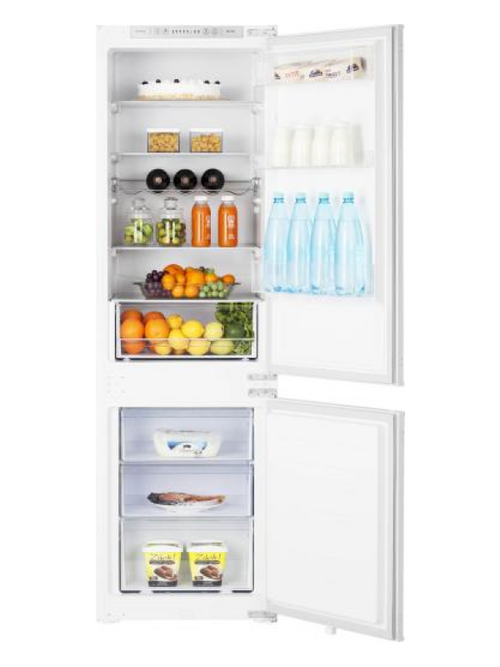 Hisense RIB312F4AWE 177cm High 70/30 Integrated Frost Free Fridge Freezer with Sliding Door Fixing Kit - White - E Rated