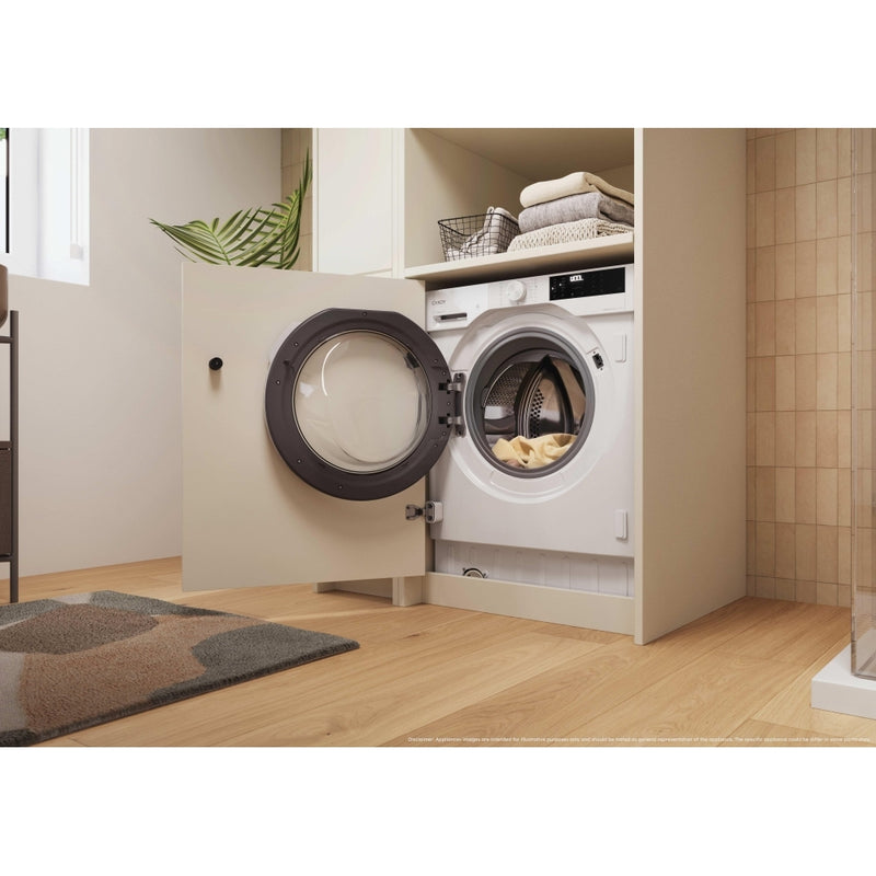 Candy BC4S49M6D8J-80 - White Integrated Washing Machine - 9kg 1400 A rated