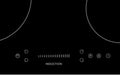 Teknix SCIH6PISL - Black 4 Zone Induction Hob 13amp plug in
