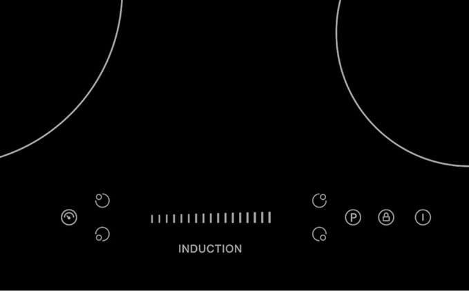 Teknix SCIH6PISL - Black 4 Zone Induction Hob 13amp plug in