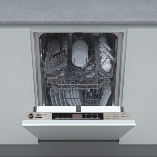 Hoover HDIH 2T1047-80 - Silver 10 Place Setting Fully Integrated Slimline Dishwasher - E Rated