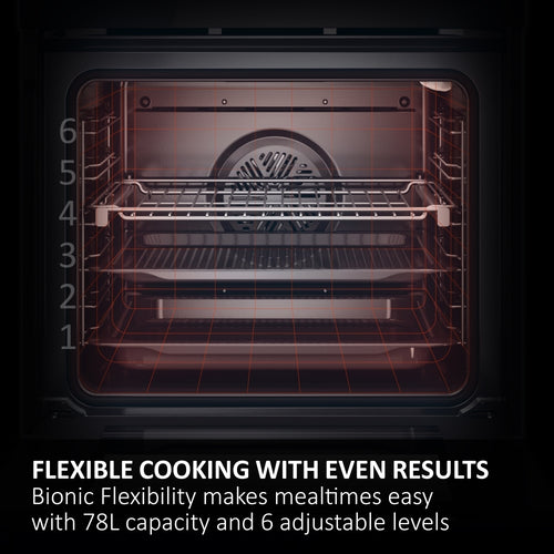 Haier H6 ID25G3YTB2 - Black Built-In Single Oven - 78L Capacity - A++ Energy Rating