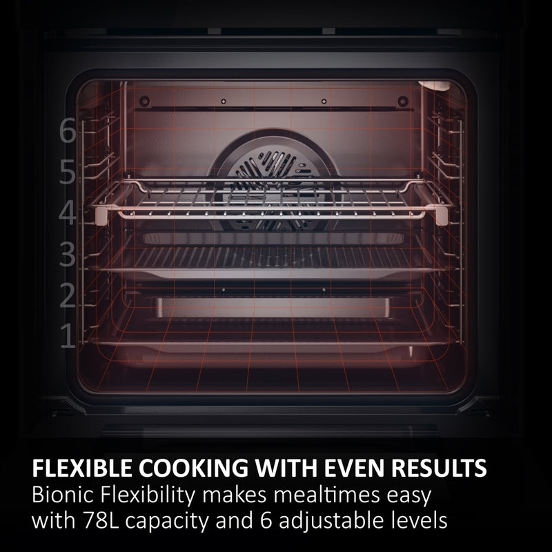 Haier H6 ID25G3YTB2 - Black Built-In Single Oven - 78L Capacity - A++ Energy Rating