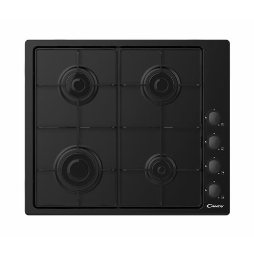 Candy CHW6LBB - Black 4 Burner Gas Hob - 60cm - No Energy Rating