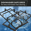 Hoover HHW6LK3X - Stainless Steel 60cm Gas Hob - 4 Burners - Flame Safety Device