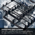 Haier HAVG6BF4TBPB - Black Gas on Glass Hob - 60cm 4 Zone