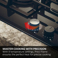 Haier HAVG6BF4TBPB - Black Gas on Glass Hob - 60cm 4 Zone