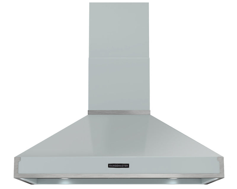 Rangemaster RPREHD100PMSB/CM1 100cm Prestige Cooker Hood - Misty Blue with Chrome Trim