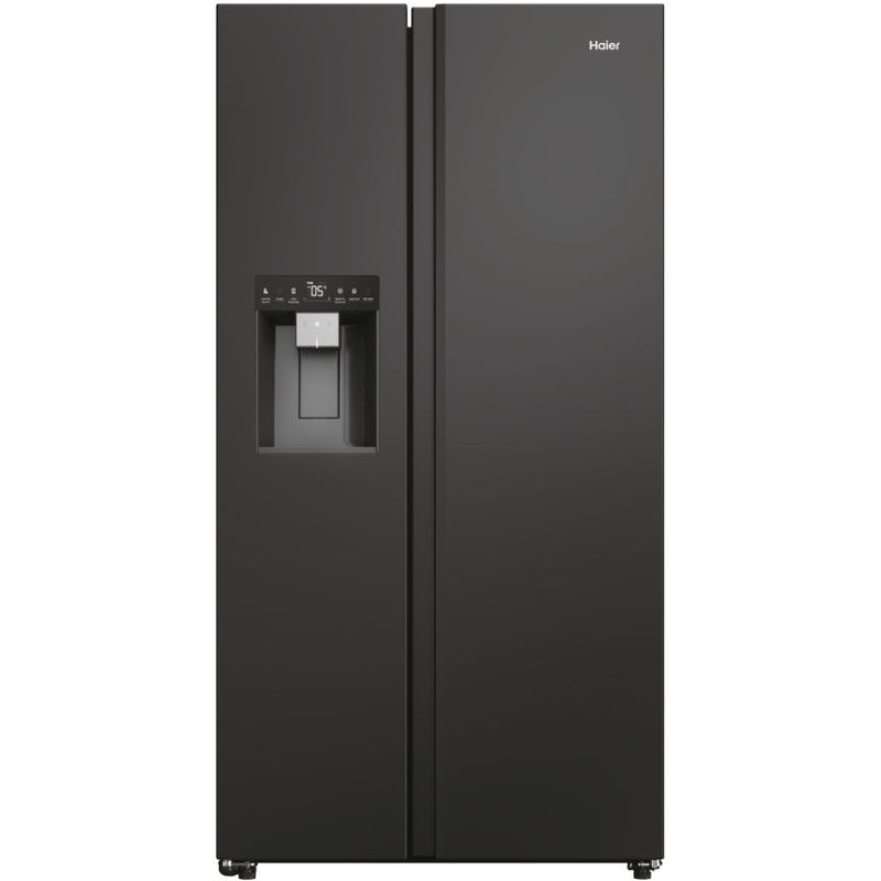 Haier HSW79F18DIPT - Slate Black American Fridge Freezer - 601L - D Energy Rating