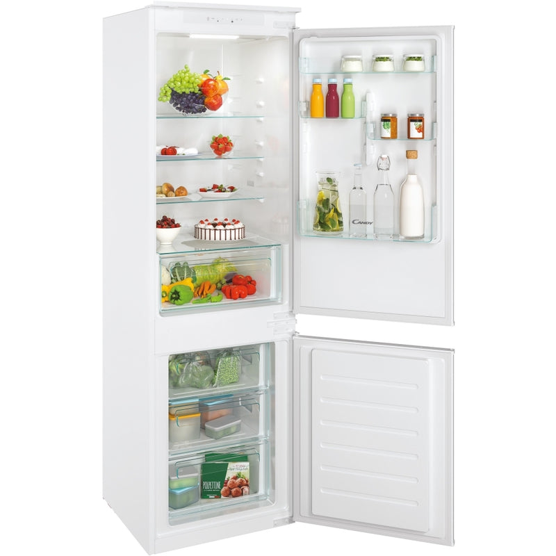 Candy CBL3518EK - White Integrated Fridge Freezer - 191L Fridge, 73L Freezer, Low Frost, 70/30 Split - E Energy Rating