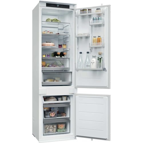 Haier HBQW5519EK-UK - Sliding Hinge White Integrated Fridge Freezer - 284L - E Energy