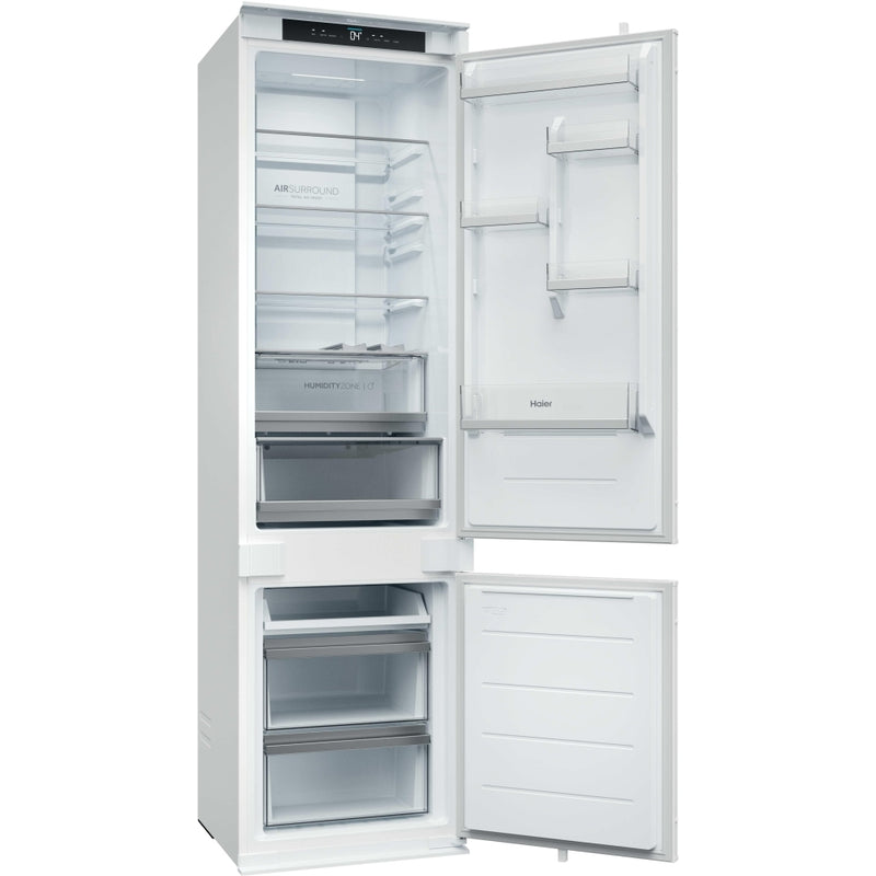 Haier HBQW5519EK-UK - Sliding Hinge White Integrated Fridge Freezer - 284L - E Energy