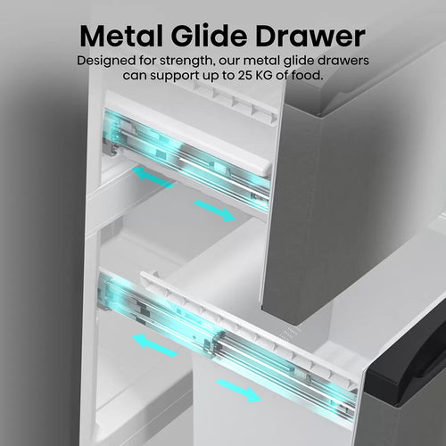 Hisense RM469N4ACDUK - Stainless Steel Fridge Freezer - 368L - D Rated