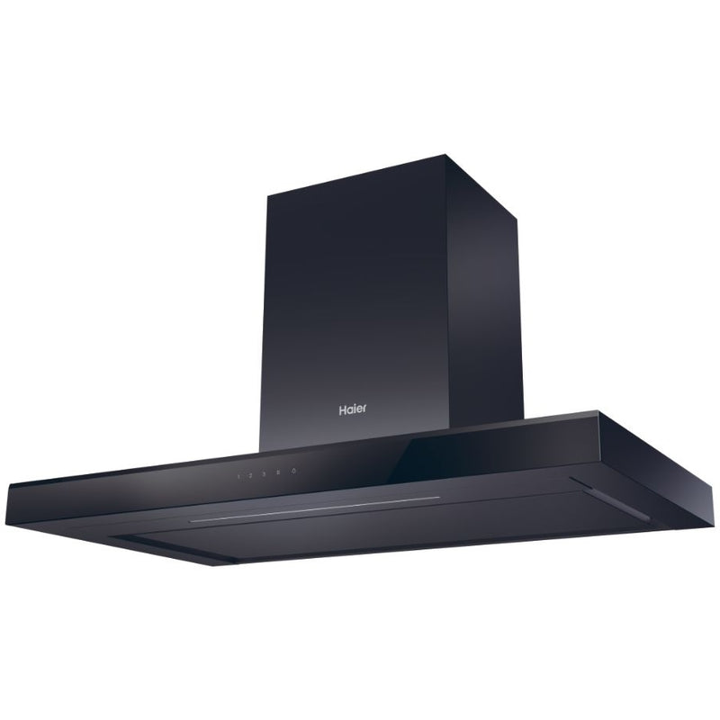 Haier HATS9CBS4B - Black 90cm Chimney Cooker Hood - A+ Energy Rated