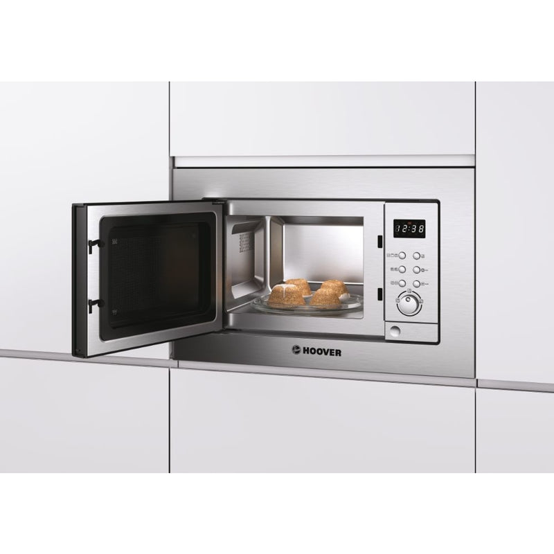 Hoover HM20GX - Stainless Steel 20L Built-In Grill Microwave - 800W - A Energy Rating