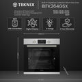 Teknix BITK264GSX - Stainless Steel Single Oven - Gas - 69L - A Energy