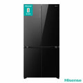 Hisense RQ768N4GBE - Black American Fridge Freezer - 591L Capacity - E Rated