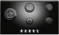 Teknix SCGH91B - Black 5 Zone Gas Hob