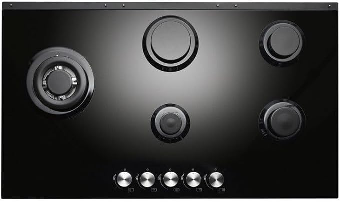 Teknix SCGH91B - Black 5 Zone Gas Hob