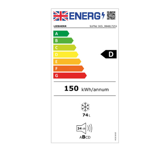 Liebherr SUFNd365i Prime - White Freezer - 74L Capacity - D Energy Rating