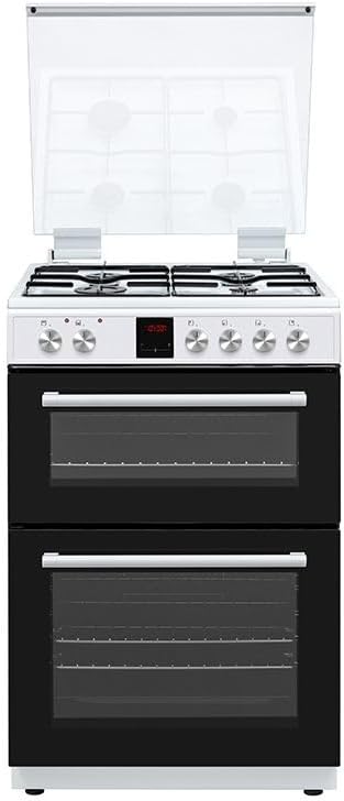 Teknix TKGD60W - White 60cm Double Oven Gas Cooker - A Energy
