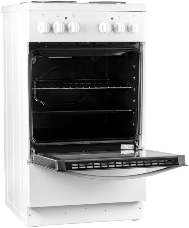 Sia ESXB50W - White Freestanding Electric Cooker With 4 Zone Plate Hob - A Energy