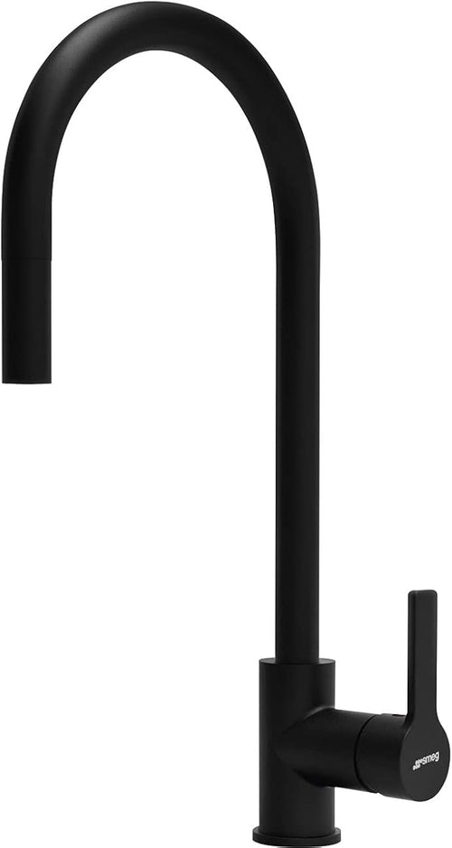 Smeg MID2MN - Black Universal Single Lever Kitchen Tap - 180° Swivel Spout