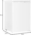 Teknix UC55L5W - White Undercounter Manual Defrost Fridge - F energy