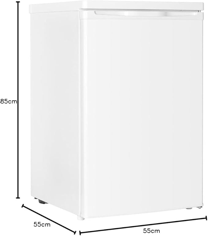 Teknix UC55L5W - White Undercounter Manual Defrost Fridge - F energy - Display