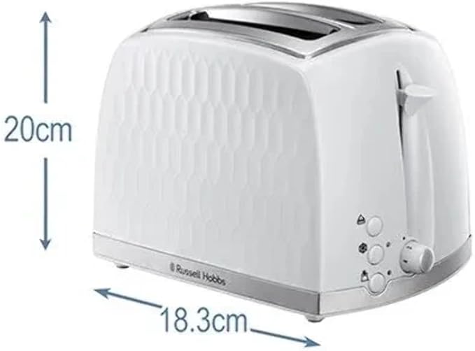 Russell Hobbs 26060 - White 2 Slice Toaster - High Lift Feature, Variable Browning - Energy Rating Unknown