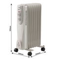 Daewoo HEA1130 oil-filled radiator with dimensions