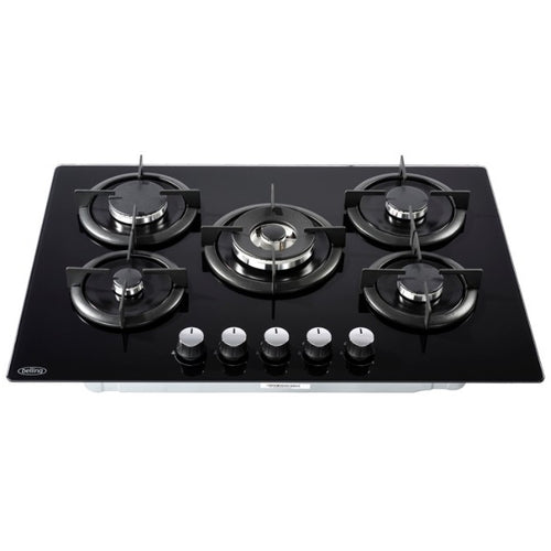 Belling GTG75C - Black 75cm 5 Burner Gas Hob - Built-in