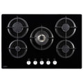 Belling GTG75C - Black 75cm 5 Burner Gas Hob - Built-in