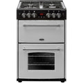 Belling Farmhouse 60G - Silver Gas Range Cooker - Double Oven - 72/35L Capacity - A+ Energy Rating