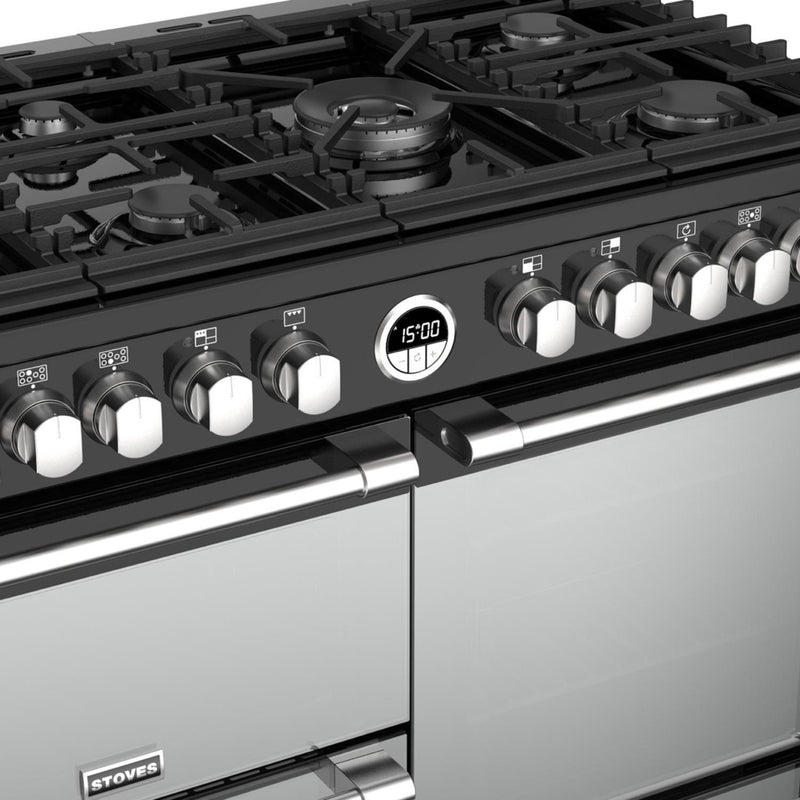 Stoves Sterling S1000DF MK22 - Black 100cm Dual Fuel Range Cooker - 183L Quad Oven - A Energy