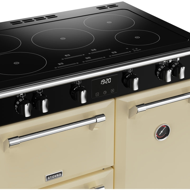 Stoves Richmond Deluxe D900Ei TCH - Classic Cream 90cm Induction Range Cooker - 168L Capacity - A Rated