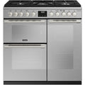 Stoves Sterling Deluxe D900DF - Stainless Steel 90cm Dual Fuel Range Cooker - 5 Burners - 168L Capacity - A Energy Rated