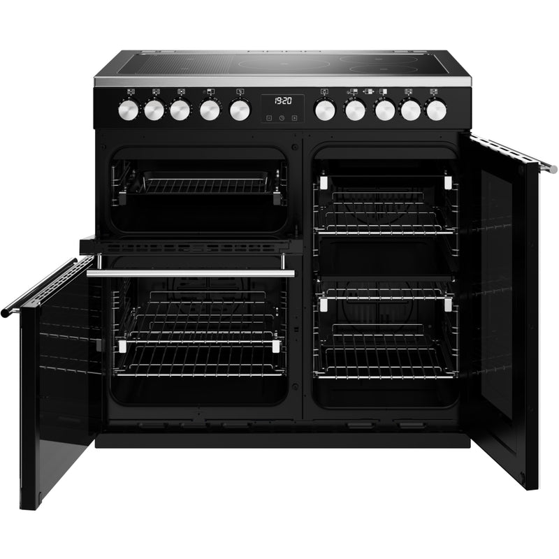 Stoves Precision Deluxe D900Ei RTY - Black 90cm Induction Range Cooker - 168L Capacity - A Energy Rated