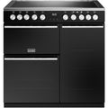 Stoves Precision Deluxe D900Ei RTY - Black 90cm Induction Range Cooker - 168L Capacity - A Energy Rated