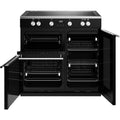 Stoves Precision Deluxe D900Ei TCH - Black 90cm Induction Range Cooker - 5 Zone Hob - 3 Ovens - A Energy Rated