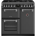 Stoves Richmond Deluxe D900DF - Anthracite Grey (Matte Finish) 90cm Dual Fuel Range Cooker - 168L - A Energy Rating