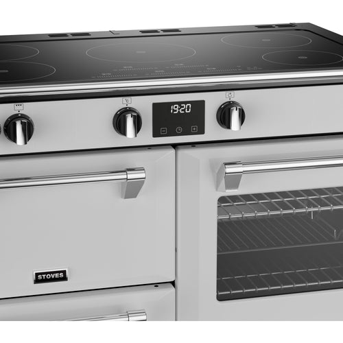 Stoves Richmond Deluxe D1000Ei TCH - Icy White 100cm Induction Range Cooker - 183L Capacity - A Energy Rating