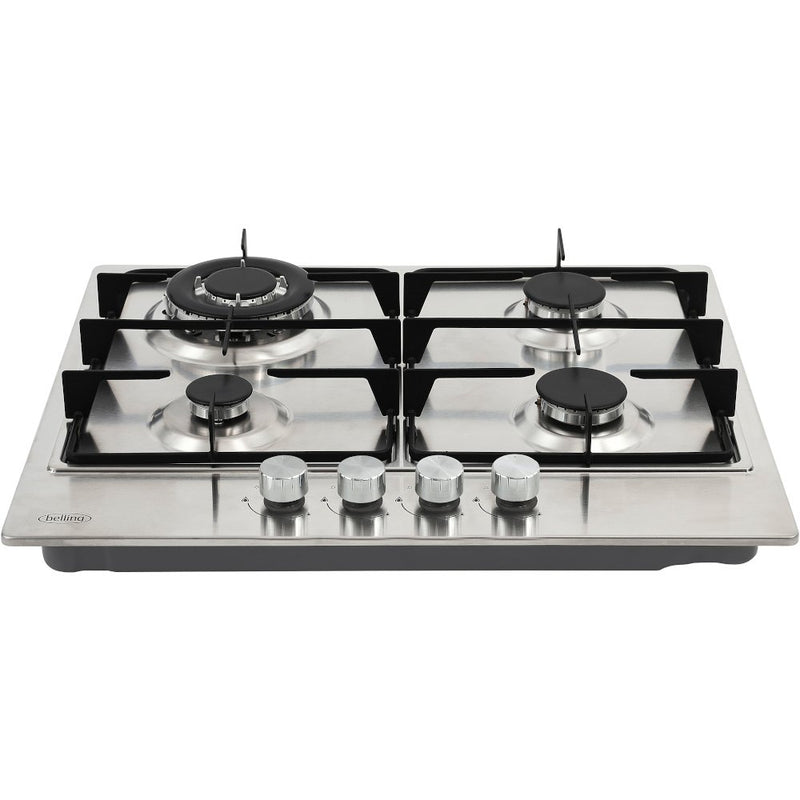 Belling GHU603RI - Stainless Steel 4 Burner Gas Hob - 3.6kW Wok Burner