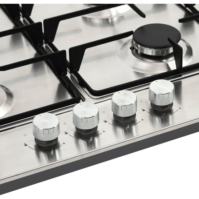 Belling GHU603RI - Stainless Steel 4 Burner Gas Hob - 3.6kW Wok Burner