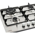 Belling GHU603RI - Stainless Steel 4 Burner Gas Hob - 3.6kW Wok Burner