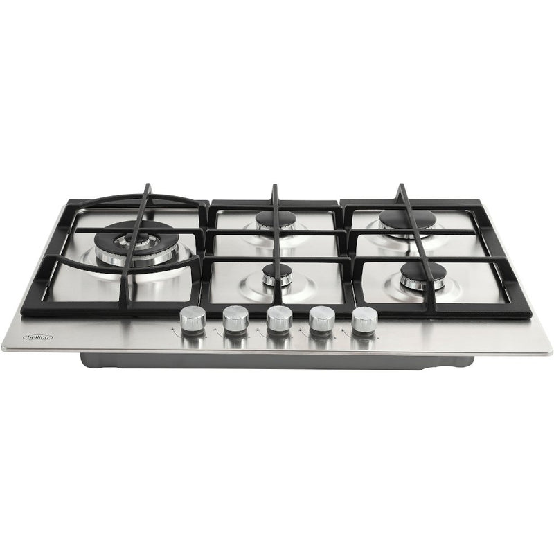 Belling GHU753CI - Stainless Steel 5 Burner Gas Hob - Wok Burner - LPG Convertible